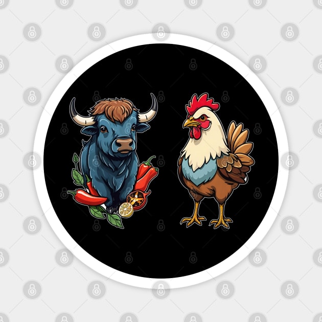 Spicy Buffalo Chicken Magnet by Grave Digs